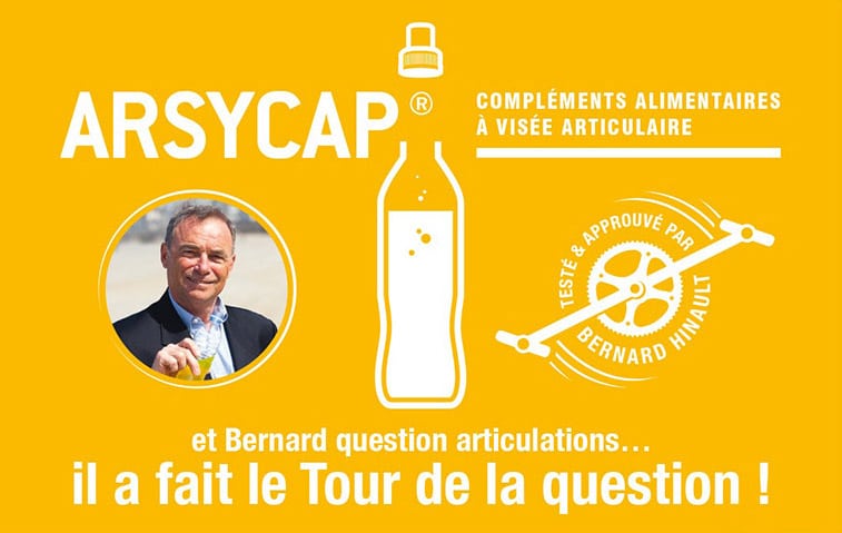 publicité arsycap complements alimentaires bernard hinault