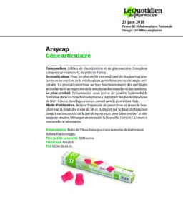 le quotidien du pharmacien article arsycap