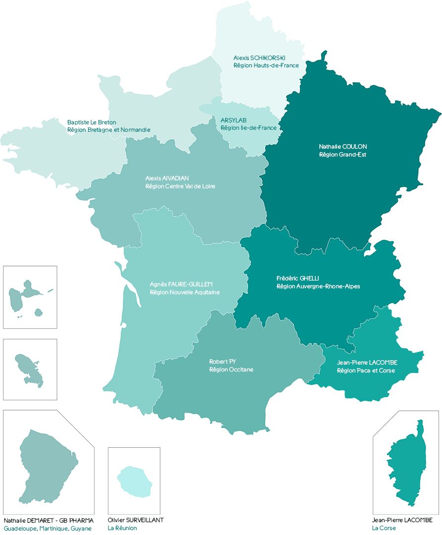 carte des commerciaux chez Arsylab